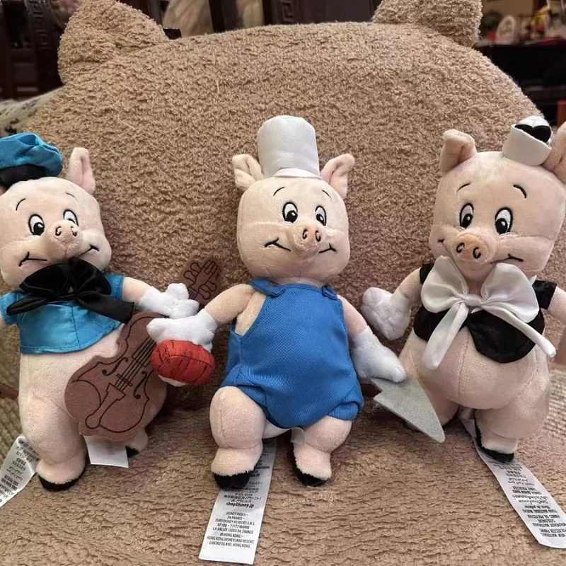 Disney Genuine 100th Anniversary Return To Classics Plush Toy Three Little Pigs Plushie Snow White Hair Hoop Headband Gift