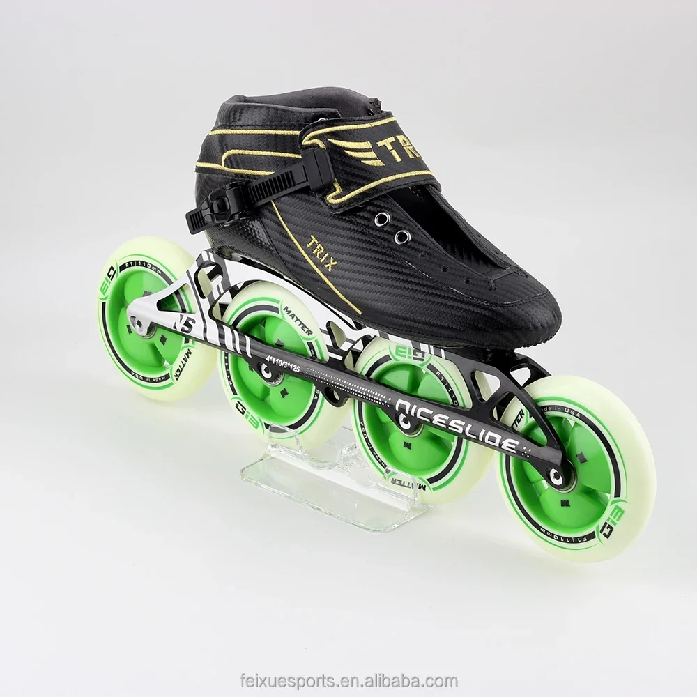 Professional Speed Inline Skates Carbon Fiber Roller Skate 4 Wheel Shoes 125mm 110mm 100mm 90mm Racing Shoes