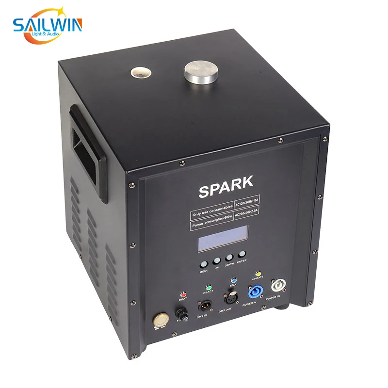 SAILWIN 900 واط آلة شرارة الباردة DMX الألعاب النارية اللامعة مع جهاز التحكم عن بعد 900 واط آلة سباركولر لحفل الزفاف