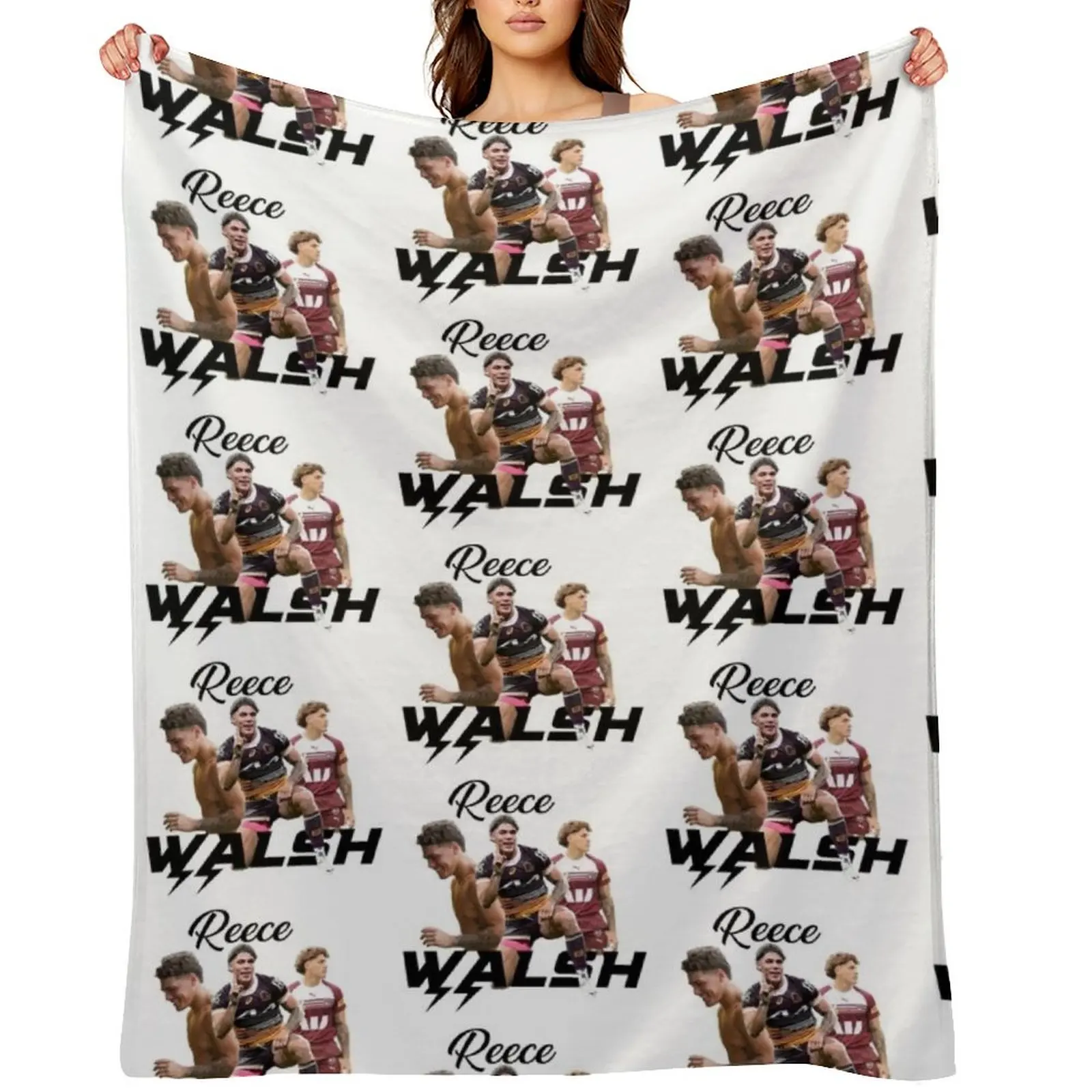 

Reece Walsh Throw Blanket Picnic Multi-Purpose Bed Fashionable Decorative Beds Blankets