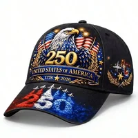 250th Anniversary Patriotic Baseball Cap, Red Eagle American Themed Unisex Hat, Adjustable Polyester Cap,best Gift for Patriots - Image 2