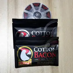 Wick Cotton Bacon 2,0 algodón Prime, alambre 8 en 1, herramientas de algodón orgánico Natural