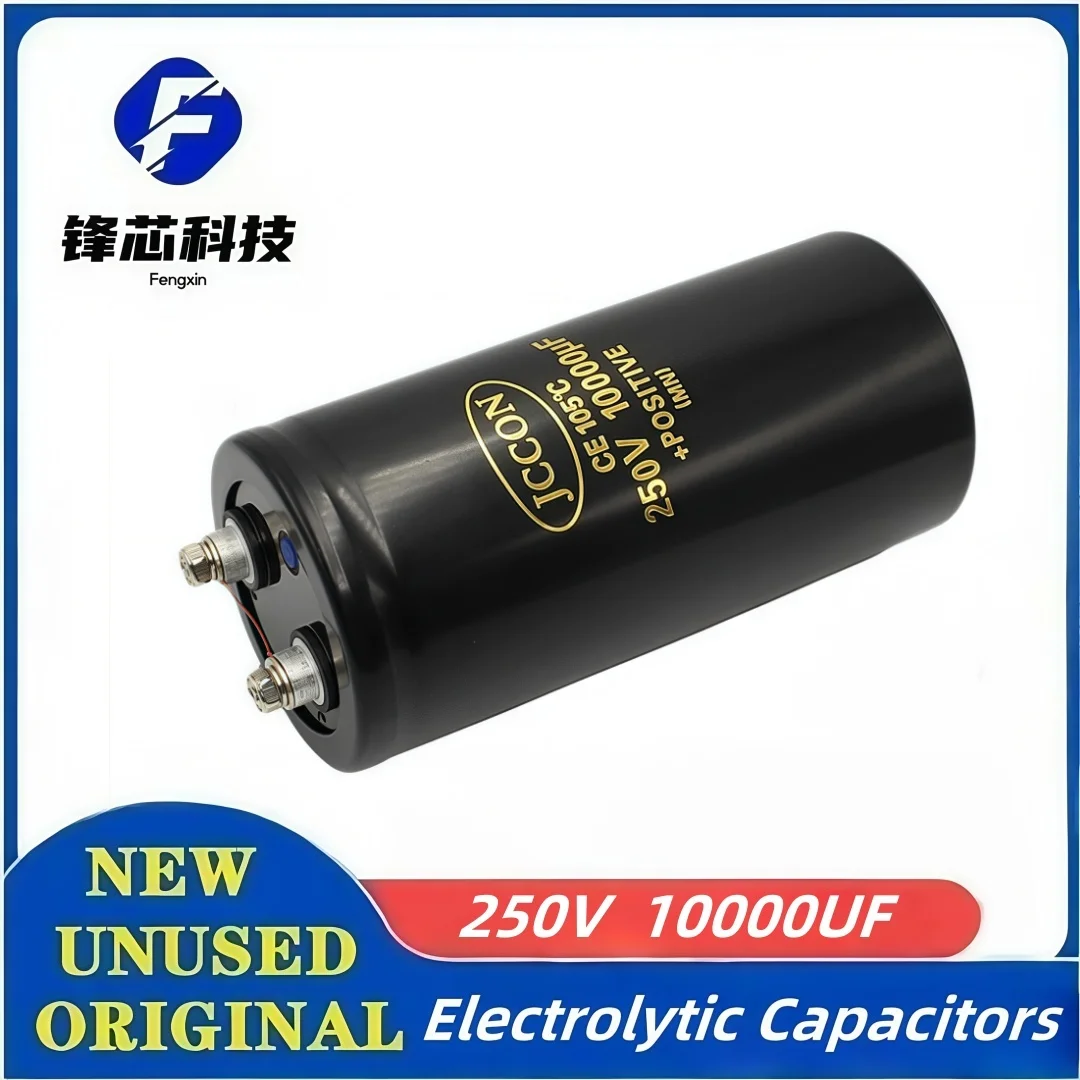 

250V 10000UF 63.5*130mm JCCON CE105℃ CD136 Aluminum Electrolytic Capacitor Inverter 250V10000UF Screw Foot Bolt Capacitor