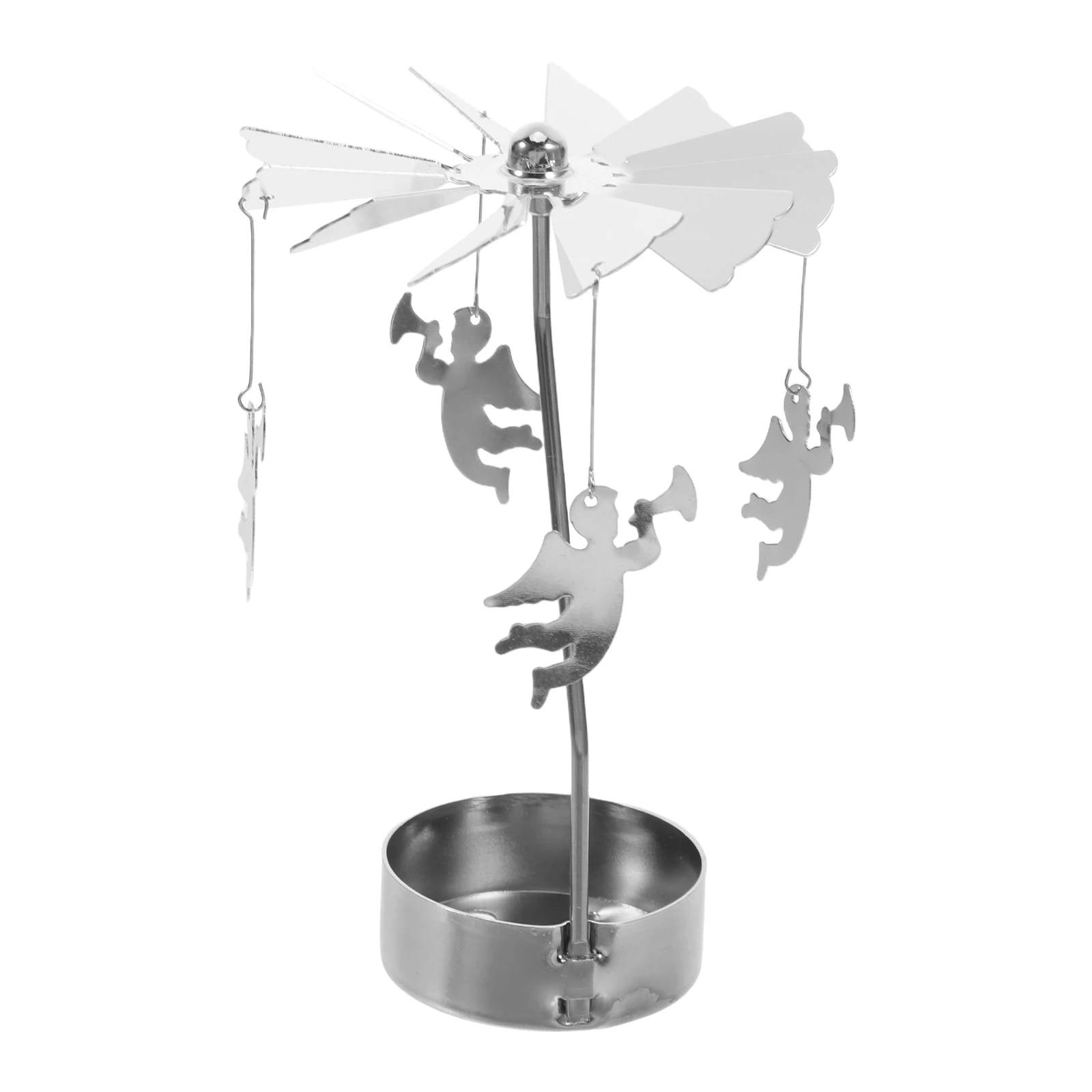 

Unique Rotating Candlestick Holder Metal Romantic Ornament Home Decoration Xmas Holder Candlestick