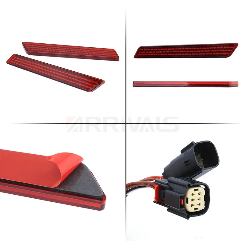 Motorcycle LED Saddlebag Latch Light Smoke Red Lens For Harley Touring Electra Glide Road Glide CVO Limited 2014-2022