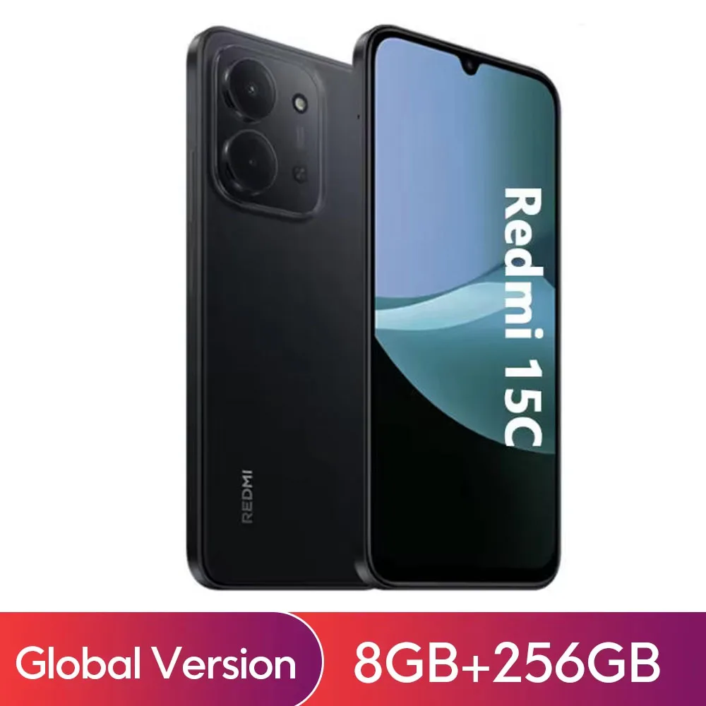 Xiaomi Redmi 15C Smartphone Global Version MediaTek Helio G81-Ultra 120Hz 6.9" Dot Drop display 33W charging