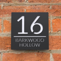 Personalized Custom Acrylic Black & White House Numbers Sign Door Address Street 3D Number Plaques Outdoor Name Decor Plate
