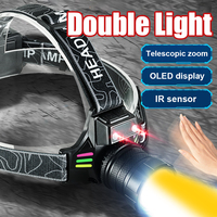 Powerful LED Headlamp Super High Lumen Head Torch Sensor USB Rechargeable Head Flashlight Outdoor  Waterproof Work Search Lights