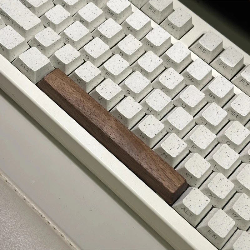 Tastenkappe aus Walnussholz, individuelle Leertaste aus massivem Holz, handwerkliche Tastenkappen, Kirschprofilpunkt-Tastenkappen, mechanisches Tastaturzubehör