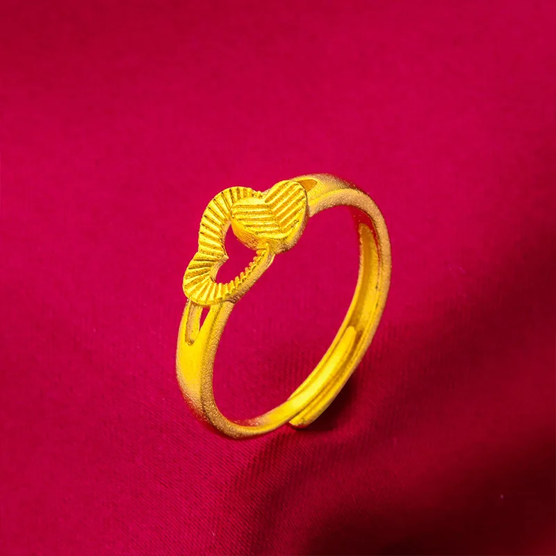 

Luxury Queen AU999 24K Gold Crown Matte Ring! Open Design, Flattering for Gown/Commute