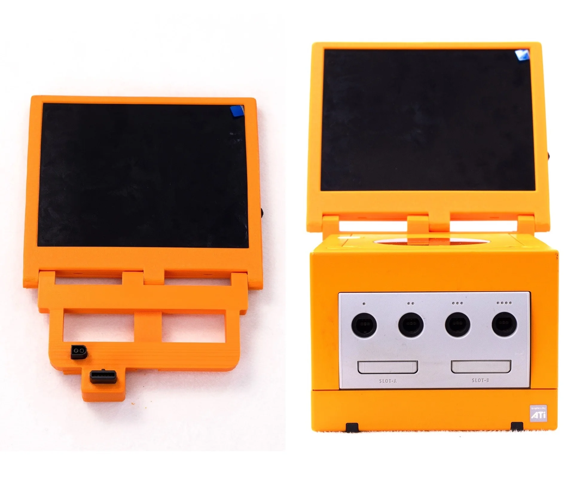 Gamecube NGC مراقب ثلاثية الأبعاد طباعة 8 بوصة ريترو ممر لعبة وحدة التحكم المحمولة عرض شاشة صغيرة مع ستيريو ل Gamecube NGC