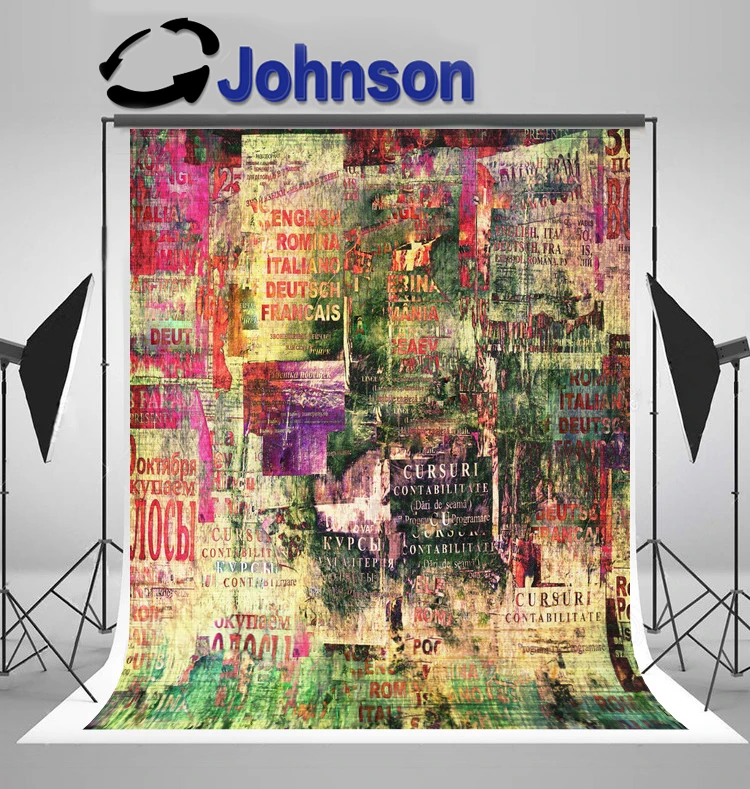 

JOHNSON Graffiti Grunge Letters Old photo backdrop High quality Computer print wall photography studio background