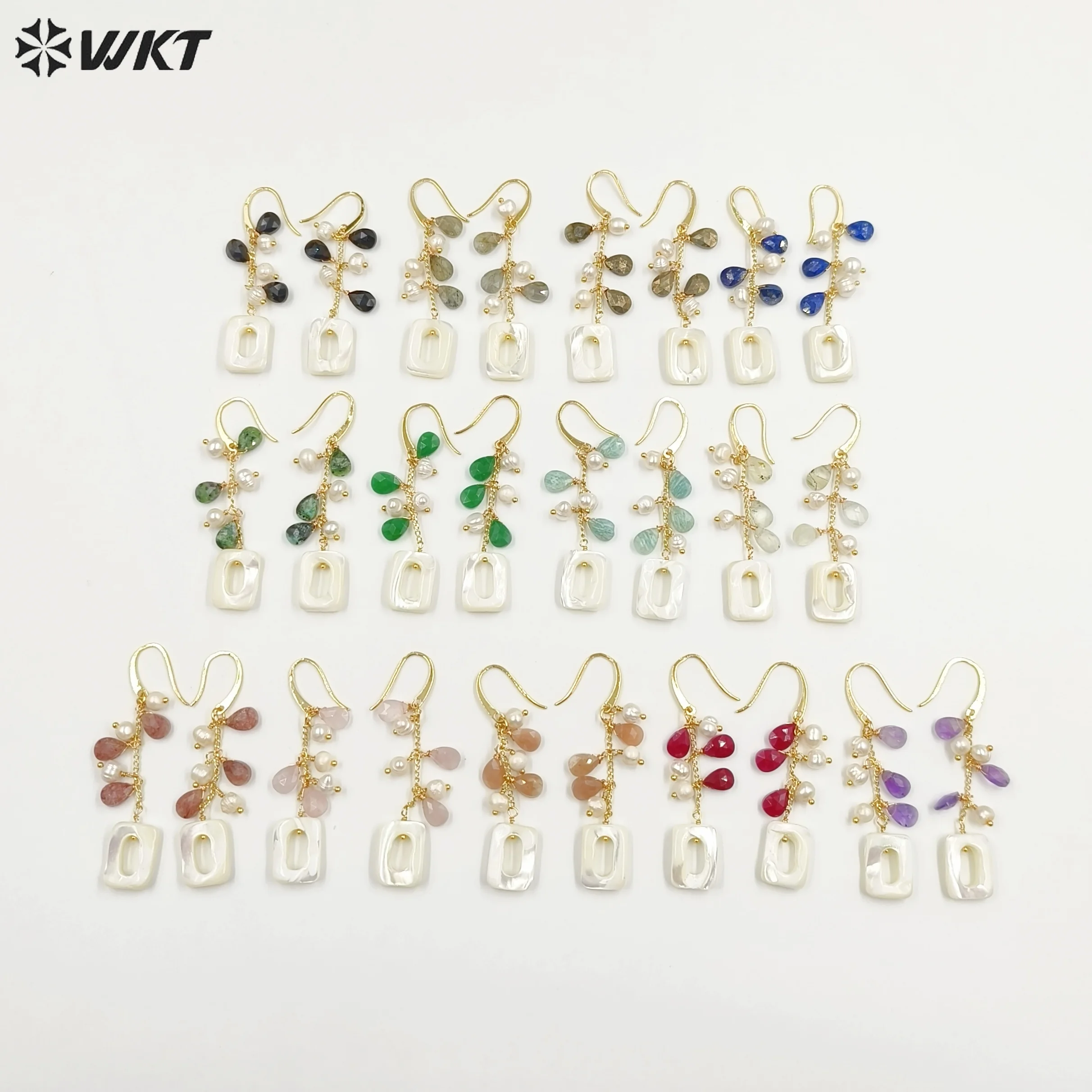 

WT-MPE107 WKT 2023 Senior Sale Jewelry Stone & Shell Earrings For Women Jewelry Earring New Design Big Gift Exquisite Trend