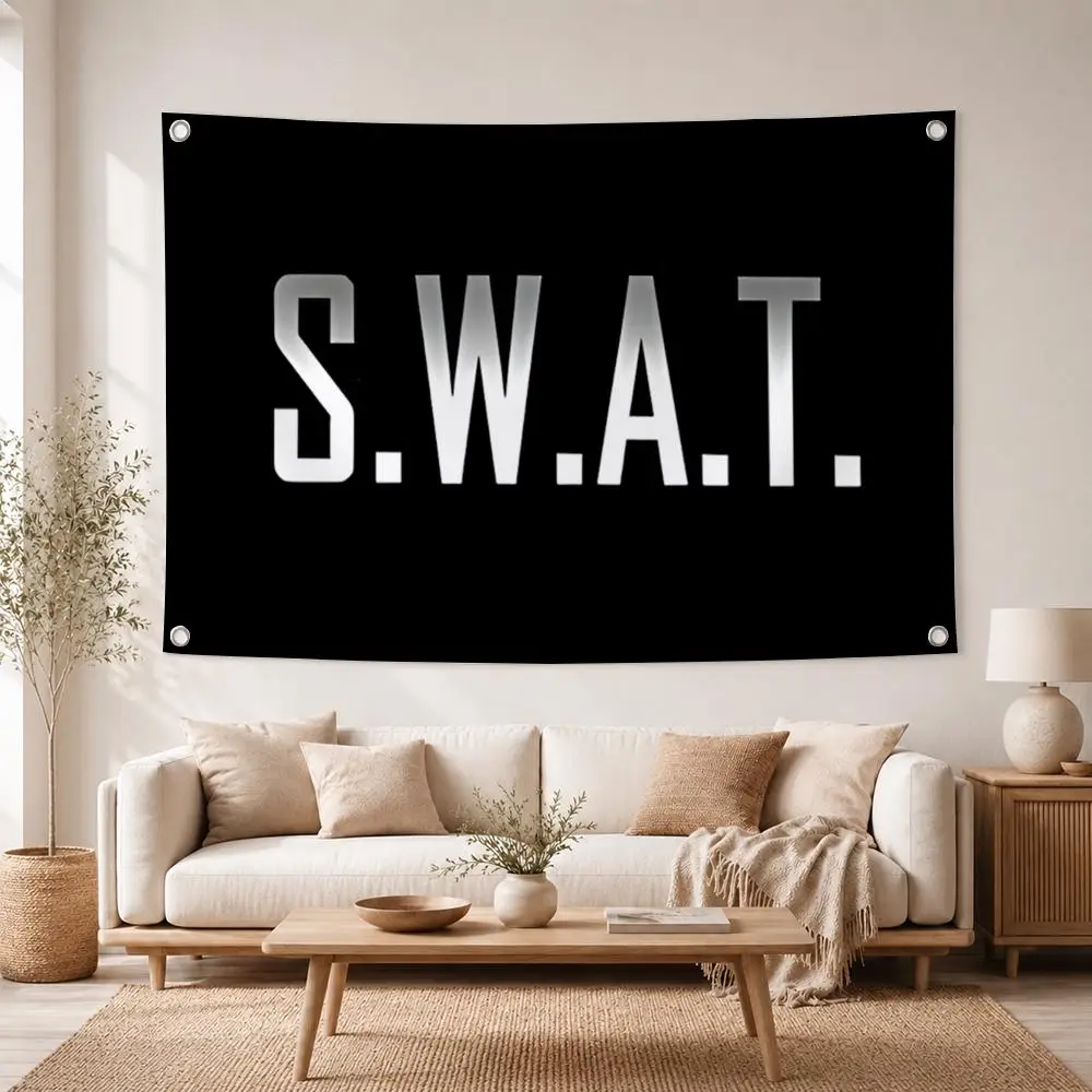Military S-SWAT Flags Home Yard & Garden Decor Banner - Indoor Outdoor Wall Hanging Flag
