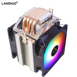 LGA X79 X99 2011 CPU cooler 4 Copper Tube PWM RGB Ultra Quiet Fan Universal LGA 775 1155 1356 1366 AMD3 AM4 1200 1700 CPU FAN