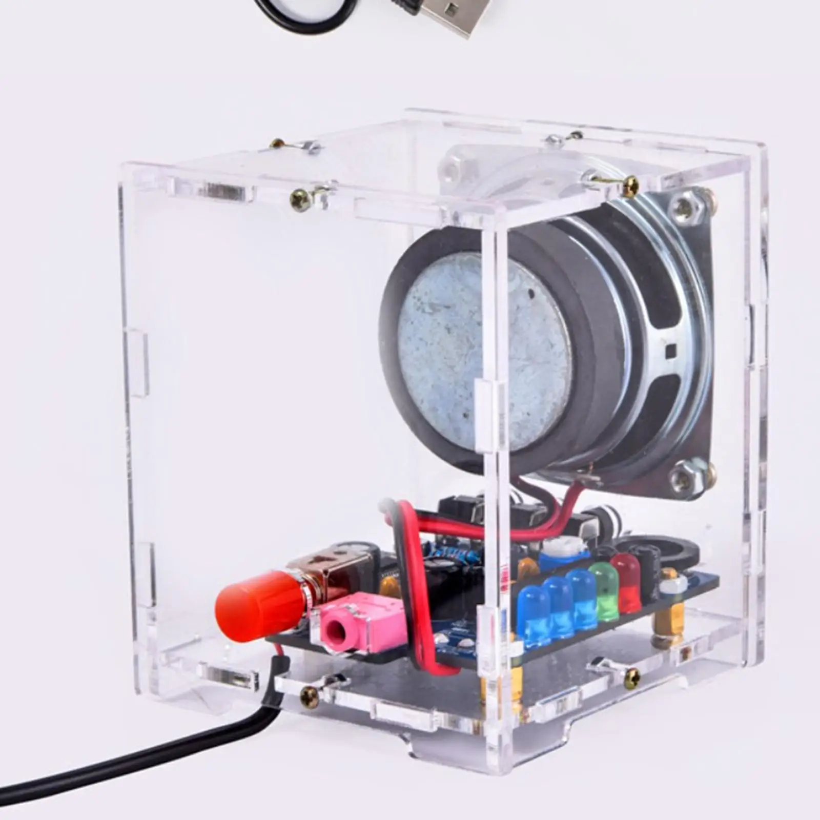 

HU Audio Production Kit DIY 5V DC Powered with LED Shining Transparent Shell