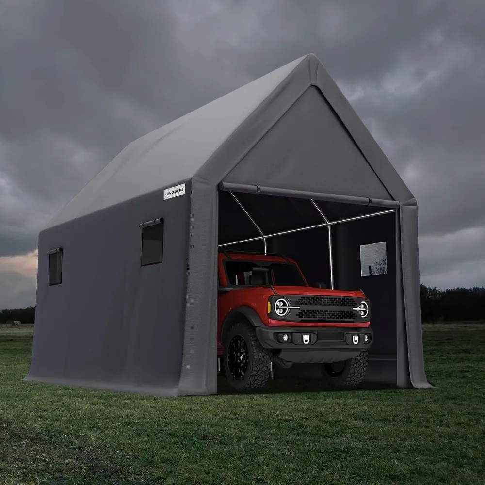 

10' x 15' Heavy Duty Carport Anti-Snow Carport, Full-Size Truck, Outdoor Storage Shelter Shed Instant Garage Car Canopy with Re