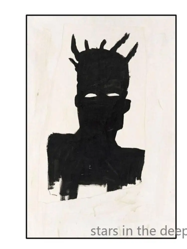 جان ميشيل مجردة الكتابة على الجدران قماش اللوحة ، ملصق للديكور المنزل ، غرفة المعيشة ، جدار الفن ، السرير #2