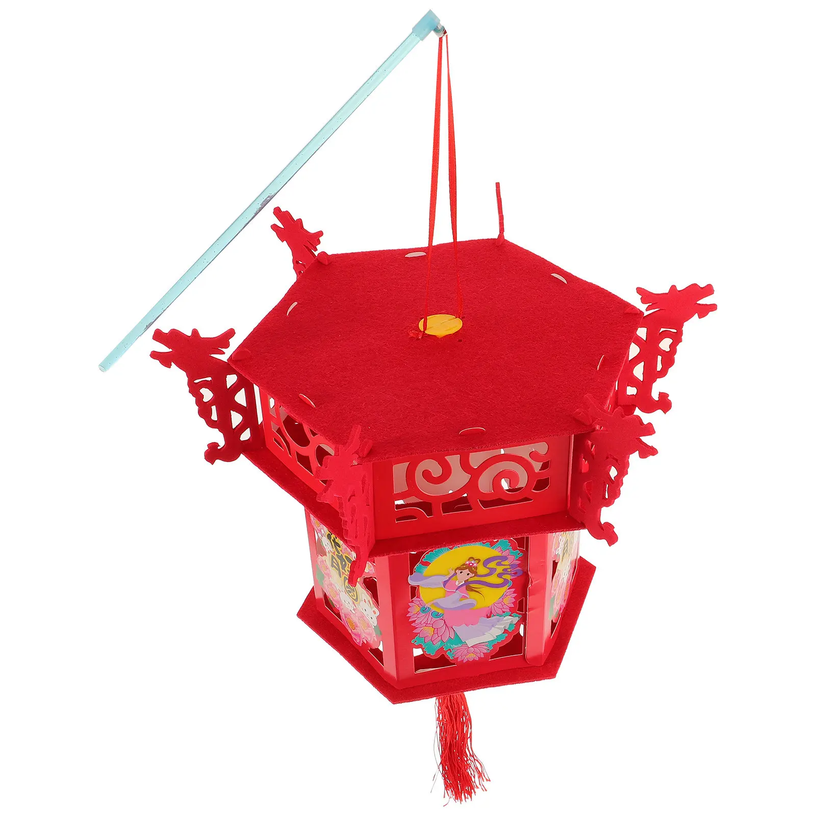 Double Layer DIY Paper Lantern Material Kit Bright Luminous Lantern for DIY Festival Decoration and Parent Activity