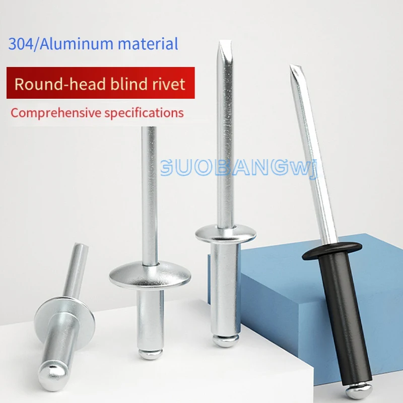 

Aluminum Blind Rivets 5mm Round Head Open Type K Style M4 M5 High Strength Anti-Rust Pull Rivets for Metal Wood Connection