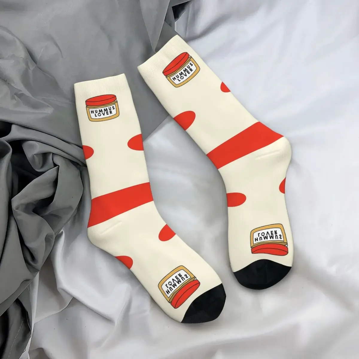 Hummus Lover Socks Harajuku calze Super morbide calze lunghe per tutte le stagioni accessori per il regalo di compleanno della donna dell'uomo