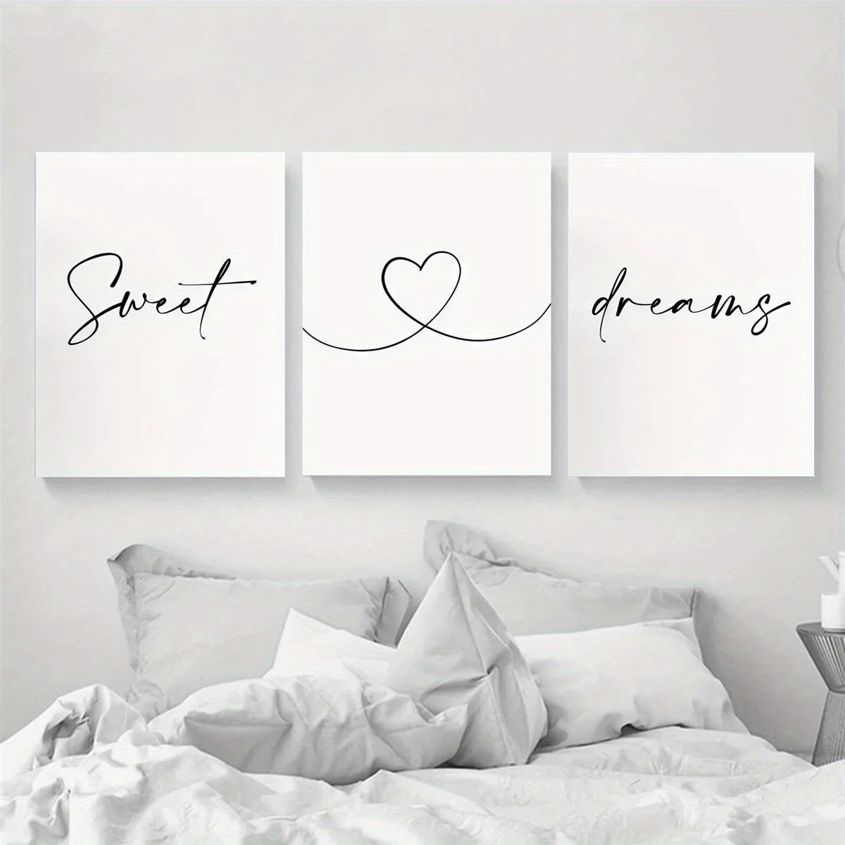 Wall Art Canvas Painting Nordic Poster English Love Quote Sweet Dream Wall Pictures Girl Kids Living Room Bedroom Home Decor