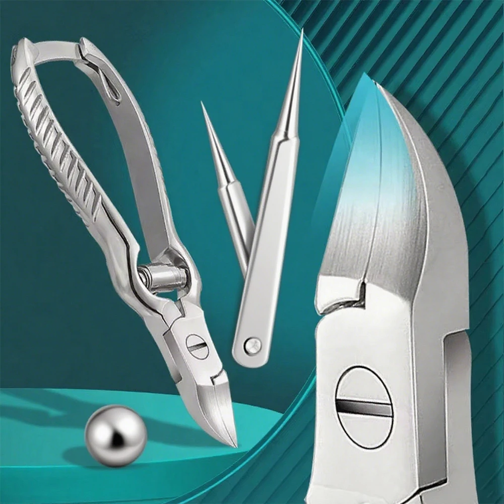 1pc cortador de unhas para unhas grossas ou encravadas super afiado alça longa cortador de unhas profissional manicure pedicure ferramentas