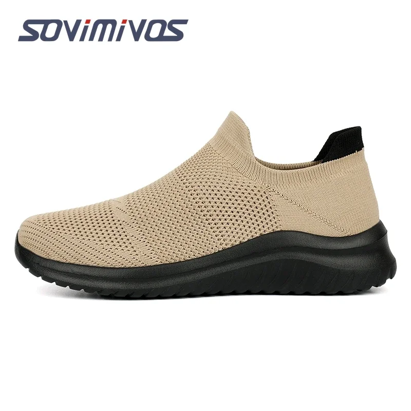 Men\'s Mesh Slip on Walking Loafer Shoes Memory Foam Arch Support Slip Resistant Work Drving Tennis Sneaker for Women