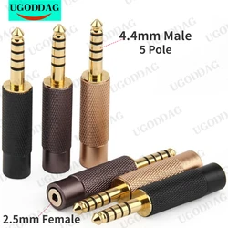Audiophile AUX Jack 2.5 To 4.4mm Adapter Earphones Plug 4.4mm Male 2.5mm Female Headphone Wire Connectors 5 Pole Audio Converter