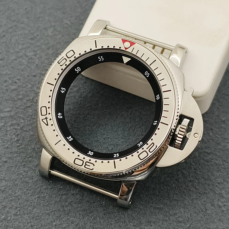 42mm Silver PNH Watch Cases Transparent Bottom Cover Fit for NH35 NH36 4R 7S26 Movement 28.5mm Dial Men's Watch Case Part