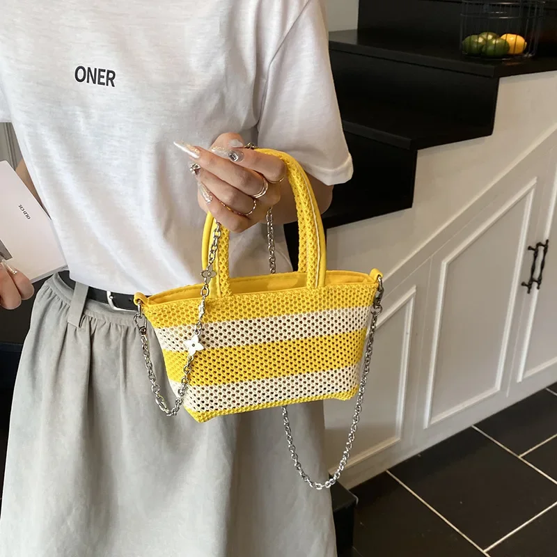 

Fashionable Women's Contrasting Color Shoulder Bag Casual Versatile Hand-held Basket Trendy Vegetable Design