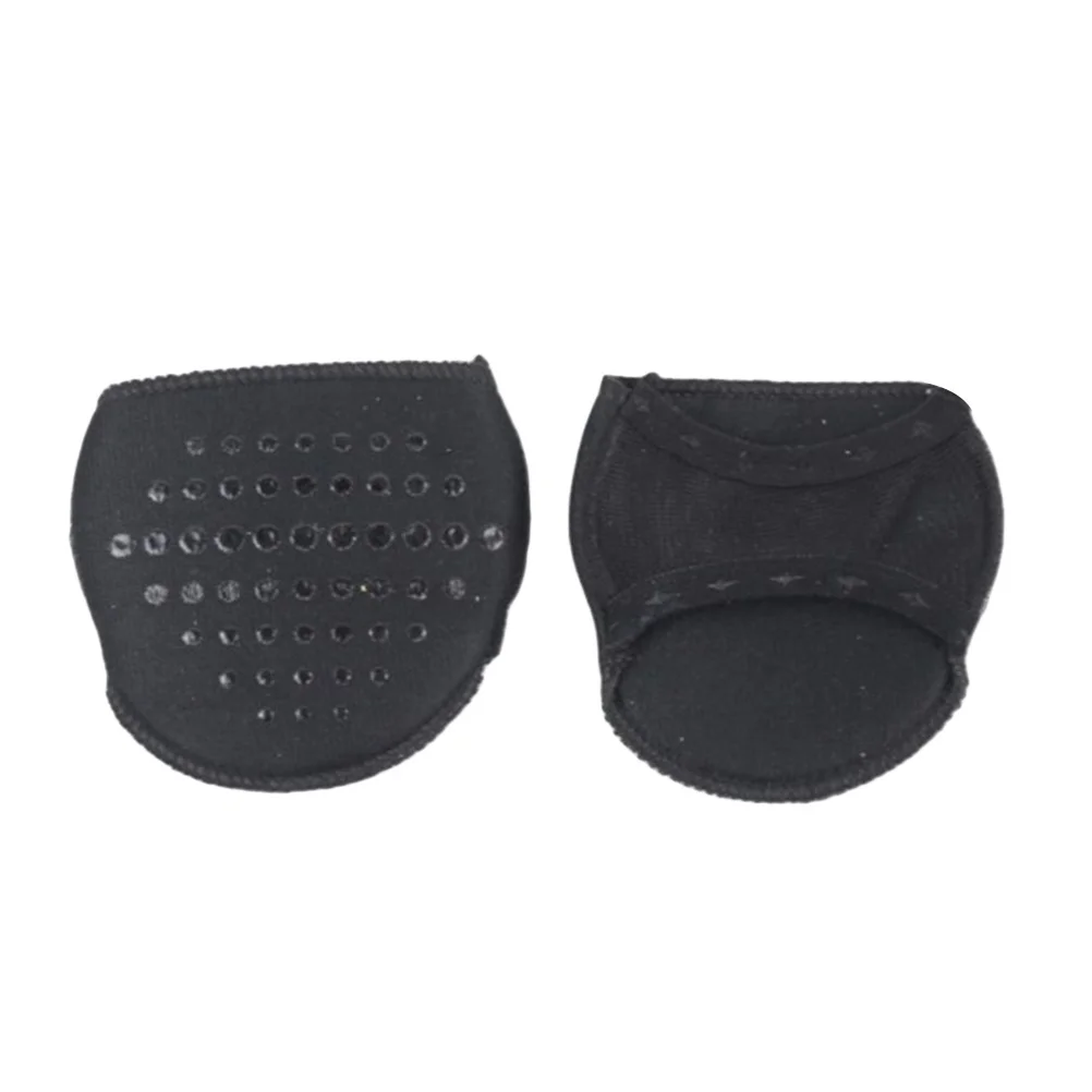 1 Paar Voorvoet Pad Hoge Hak Schoen Pad Zwart Peep-Toe Ultra Zachte Kussen Inlegzolen voor Bal van Voet pijnbestrijding Anti-Slip Druk