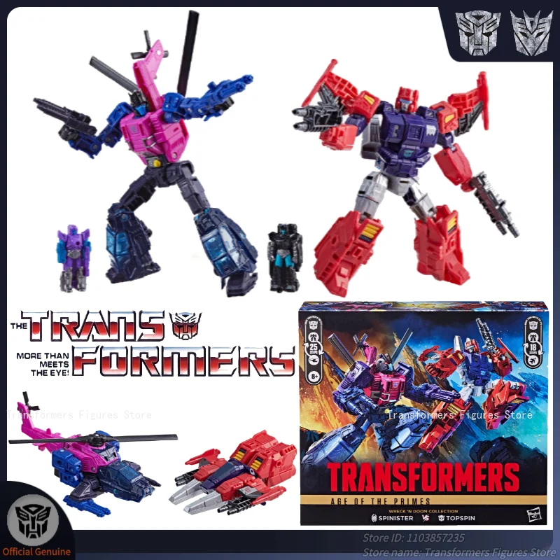 

In Stock Transformer G Series Spinister VS Topspin G1 Movie Cartoon Action Figure Anime Movable Robot Popular Collectible Toys