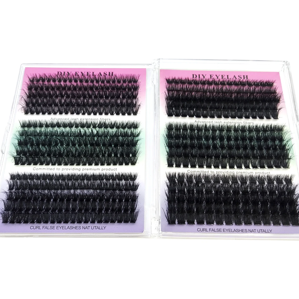 AMSDCN 50D-16D 5D Fluffy DIY Cluster Eyelashes 8-14mm Mixed Eyelash Extension 0.07mm Russian Curl Thick And Reusable Dramatic