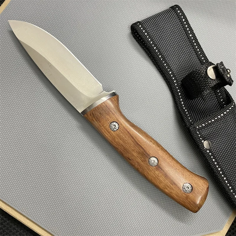 High Quality Full Tang 440C Blade Wooden Handle Pocket Knife Survival Knife Tactical Military Self Defense Camping EDC Tools