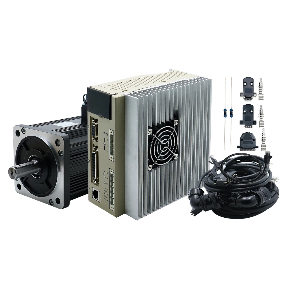 حار بيع 2.0kw محرك معزز 130ST-M07725 + T3L-L30F-RABF لآلة التصنيع باستخدام الحاسب الآلي 3-Phase محرك سيرفو يعمل بالتيار المتردد ومصنعي محرك سيرفو