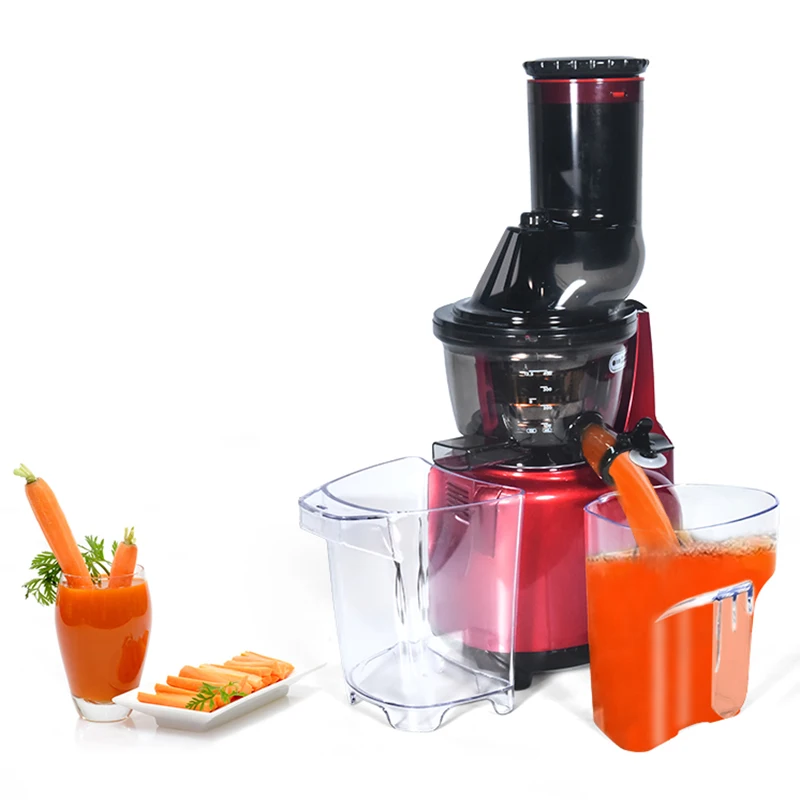 MOSEENER Commercial Slow Juicer Electric Spanish Wide Mouth Cold Press High Fruit Juice Plastic Housing Quiet Motor Stainless
