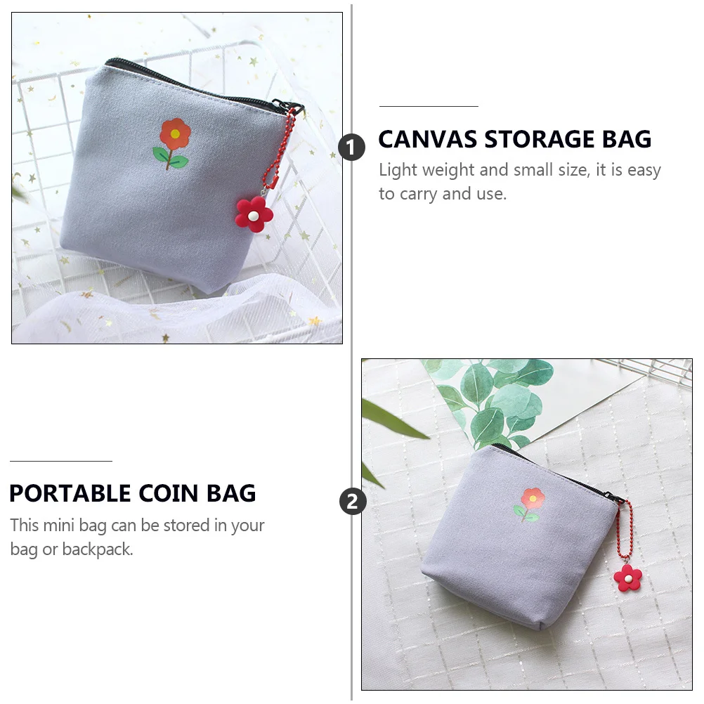

Canvas Storage Bag Lightweight Portable Mini Pouch For Sanitary Napkins Travel ganizer Coin Bag Data Cable Holder Practical
