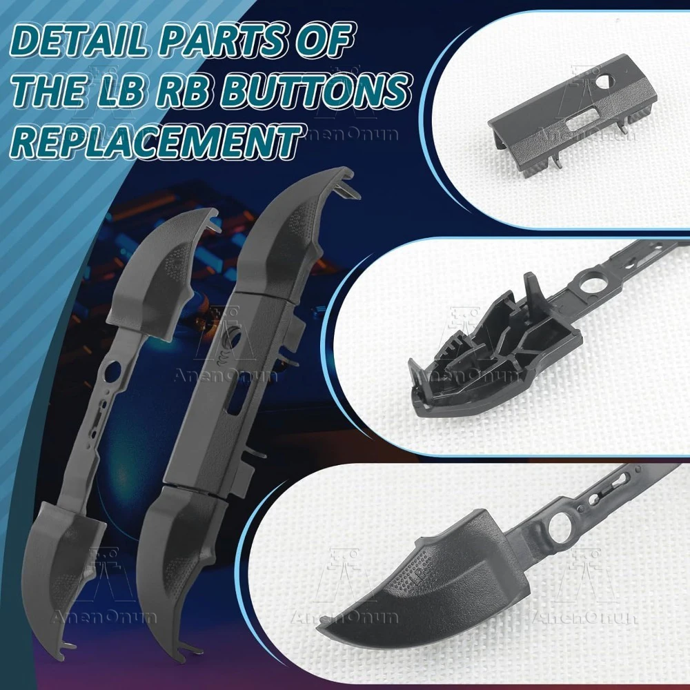 Pulsante paraurti LB RB per Xbox Series X | S Parti di riparazione di ricambio Controller Spalla Trigger Staffa centrale superiore Kit di riparazione rotto