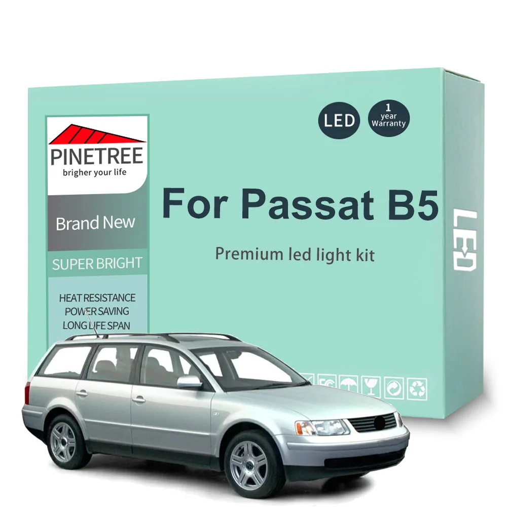 15Pcs Led Interior Light Kit For Volkswagen VW Passat B5 Sedan Variant 1998-2005 Dome Map Trunk Canbus