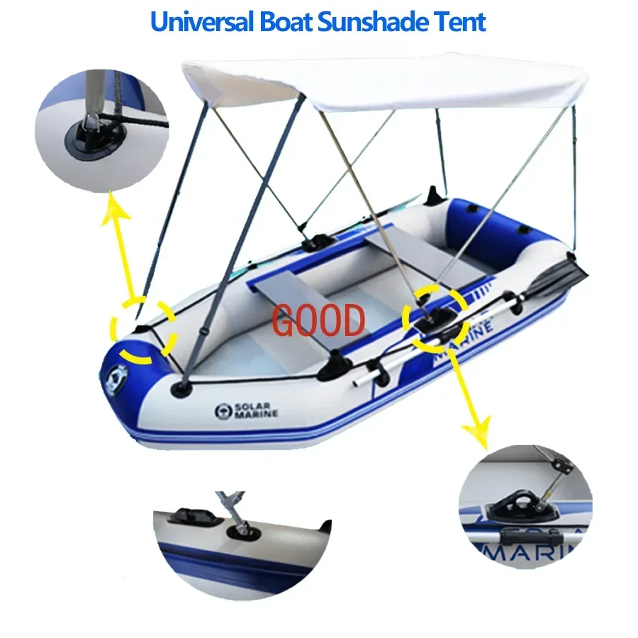 Универсальная солнцезащитная палатка для каноэ, лодки, регулируемая утолщенная водонепроницаемая и устойчивая к ультрафиолетовому излучению текстильная ткань, морские аксессуары для лодок