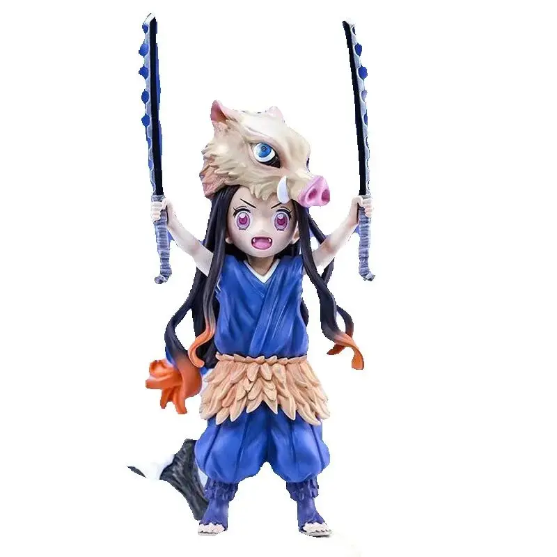 20cm demon slayer kamado nezuko anime figura midouzi cos lnosuke kimetsu não yaiba estatueta pvc estátua modelo brinquedo