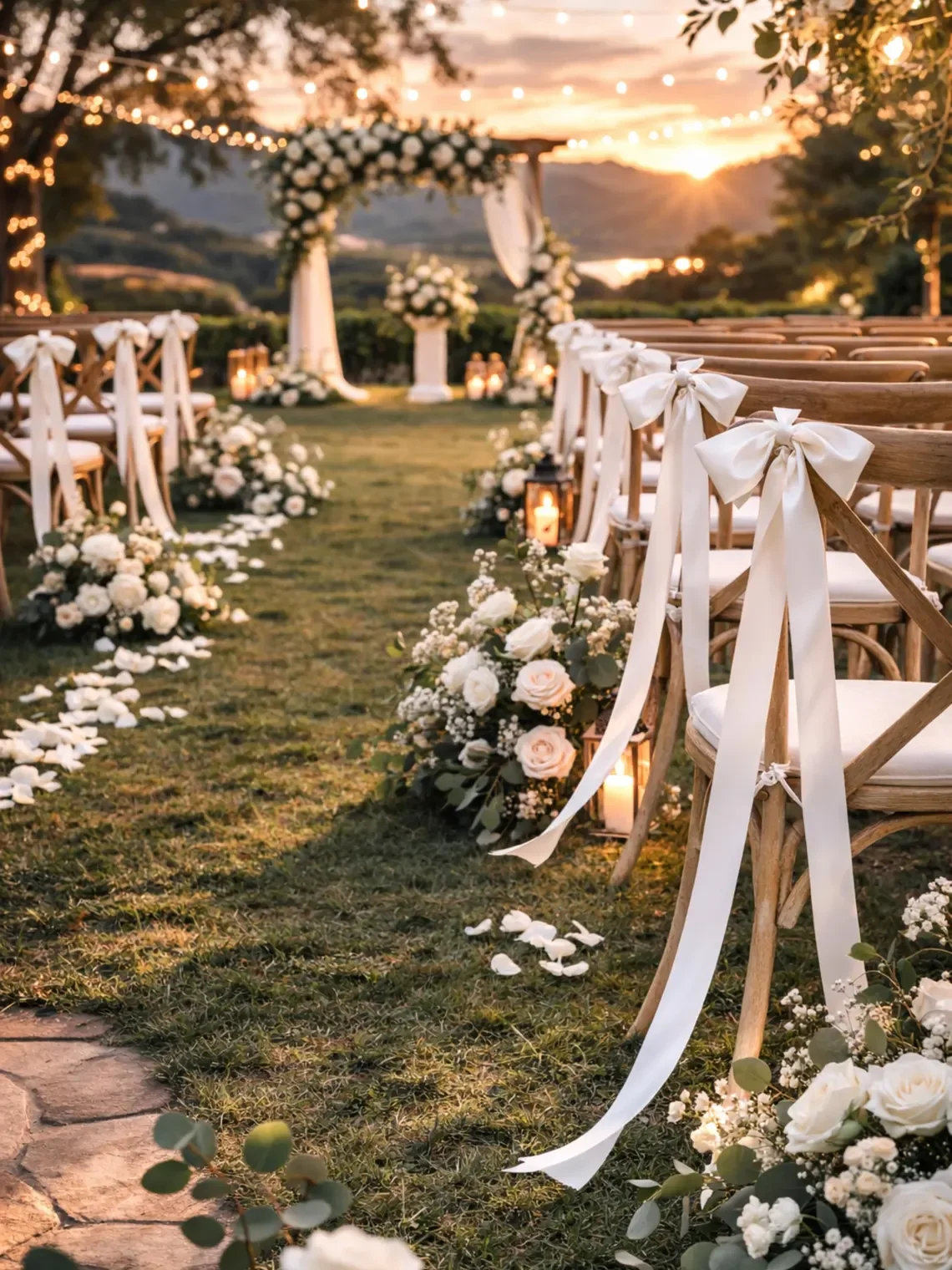5 adet Saten Sandalye Yay Düğü - Champagne Tower Set incelemesi ve fiyatı