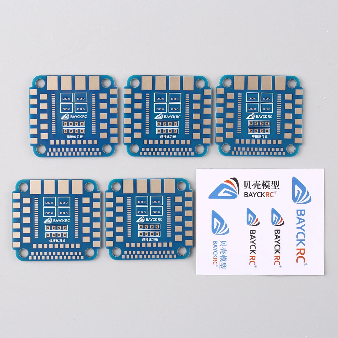 BAYCKRC SMD Chip Welding Trainer Board 236 Pads 2U Gold Plated Soldering Practice Plate for Beginners