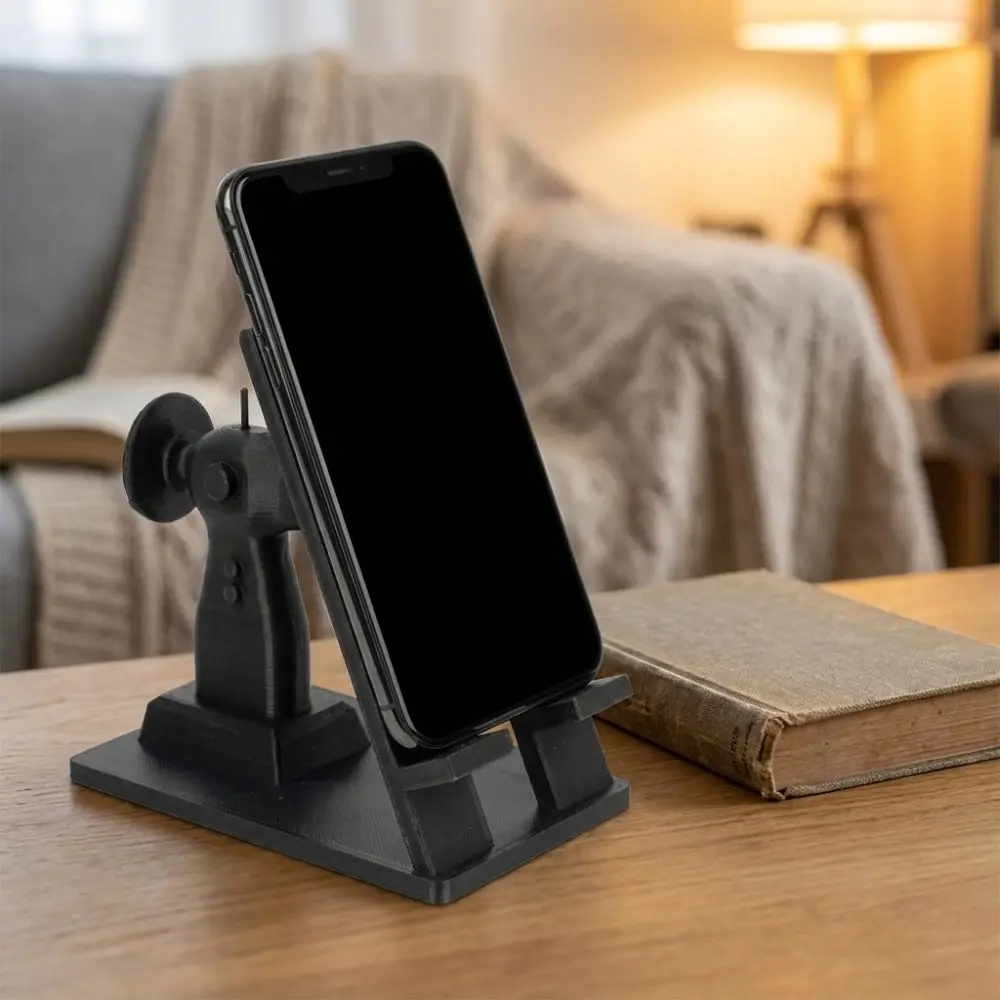 3D Printed Sewing Machine Phone Stand Vintage Hands-free Viewing Desk Decor Phone Holder Anti-slip Plastic