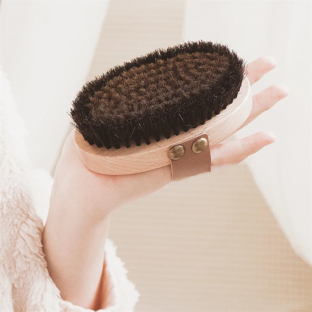 Dry Copper Wire Brush Meridian Dredging Body Beech Wood Comb Chicken Skin Dry Brush Exfoliatin Massage Control Blood Circulation