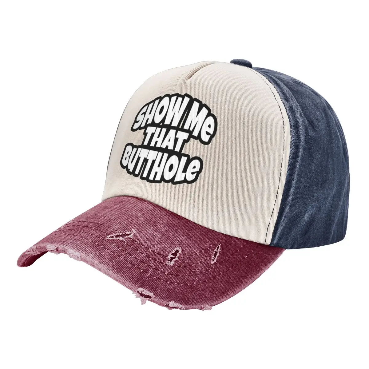 

Show Me That Butthole Men Women Baseball Caps Distressed Washed Caps Hat Vintage Outdoor All Seasons Travel Headwear