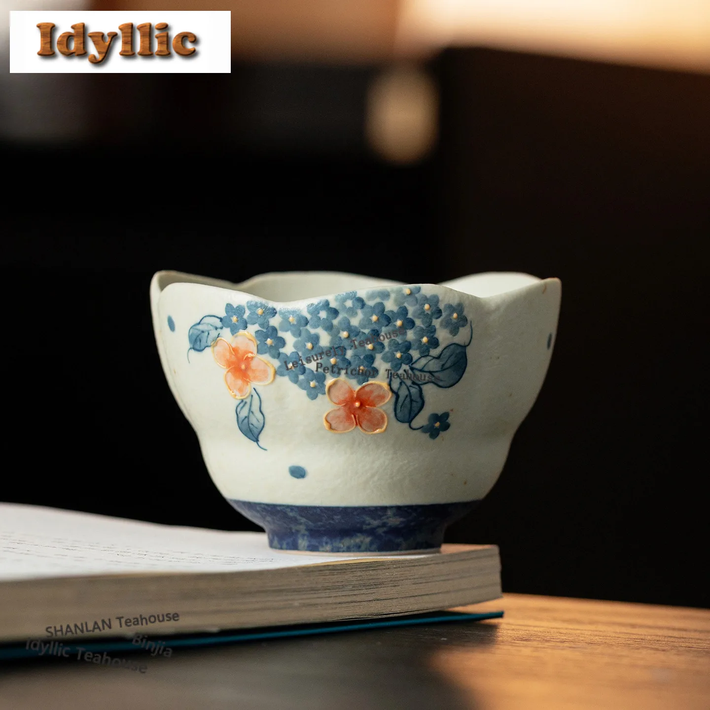 120ml Red Spot Flower Withered Lotus Teacup Retro Tea Bowl Jug Tea-tasting Fragrance Cup Jianzhan Master Cups For Tea Supplies