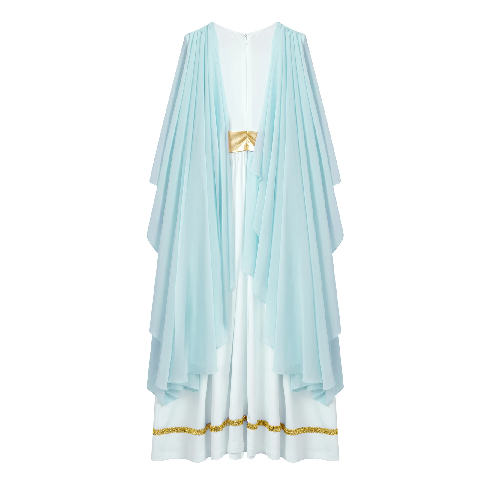 Kids Girls Ancient Greek Princess Dress Sleeveless Flowy Tulle Shawls Toga Goddesses Costume Gown Dress for Halloween Dress Up