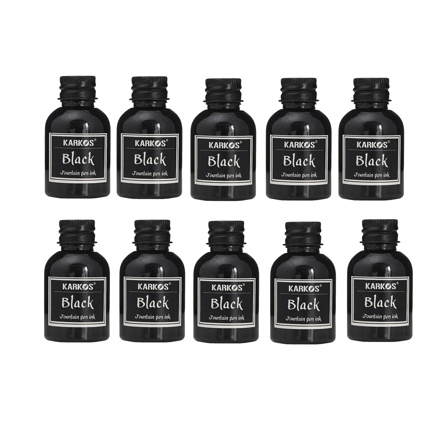 10 Bottles Pure Black 30ml Fountain Pen Ink Refilling Ink Stationery School High Quality Calligraphy Writing Fountain Ink